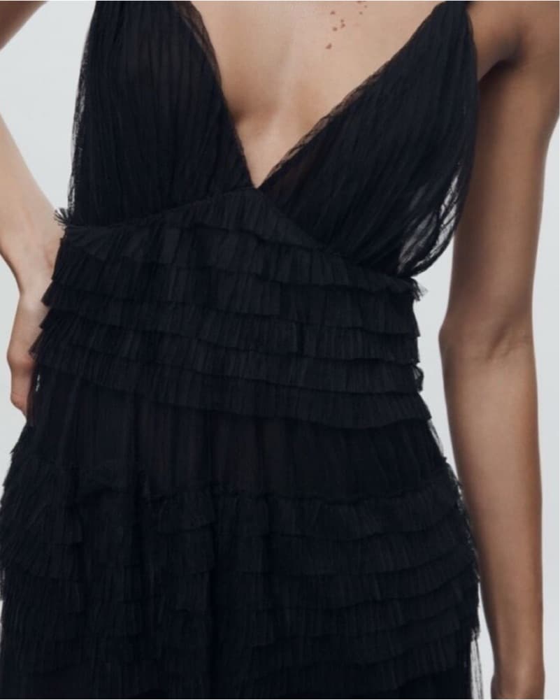 Zara Ruffled Tulle Dress - Image 2