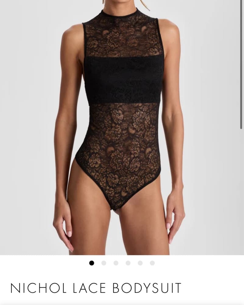 Alice And Olivia Nichol Lace Bodysuit - Image 1