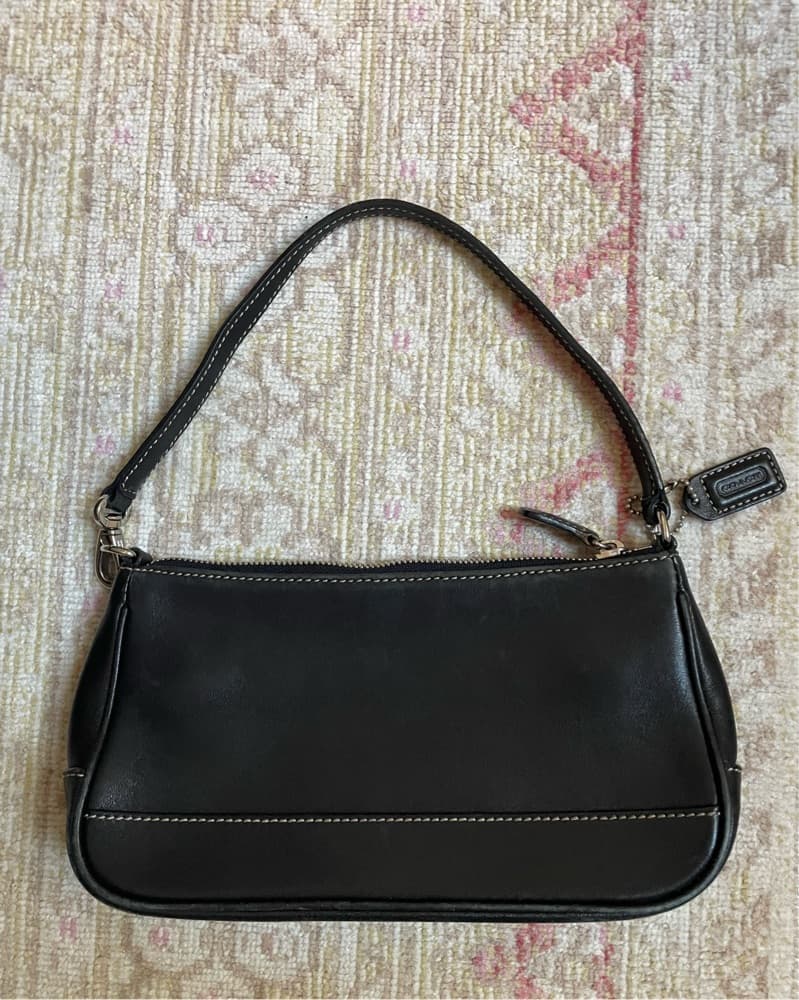 Coach Black Leather Shoulder Bag - Image 1