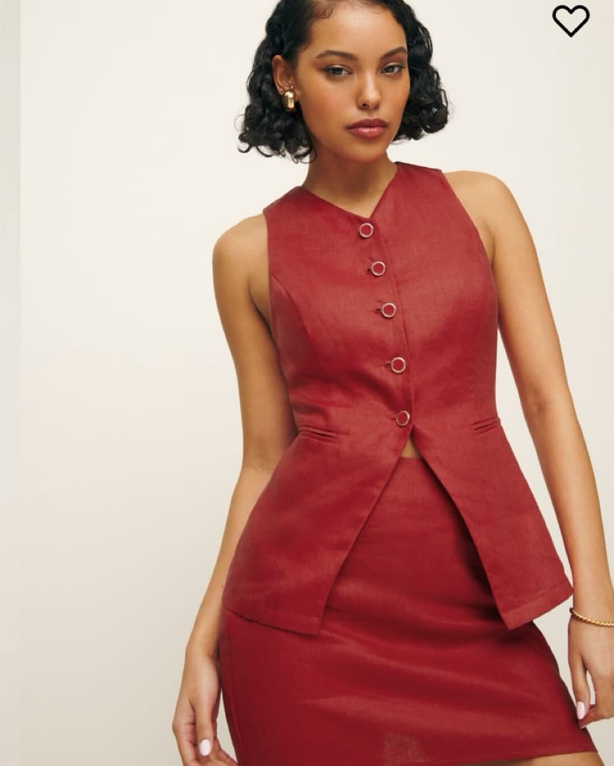 Reformation Aspen Linen Top - Image 4