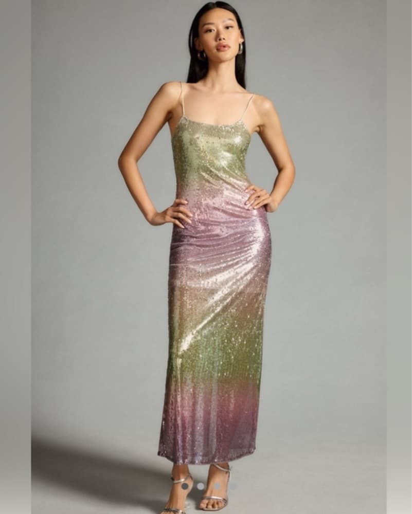 Love Shack Fancy Long Sequined Dress - Image 1