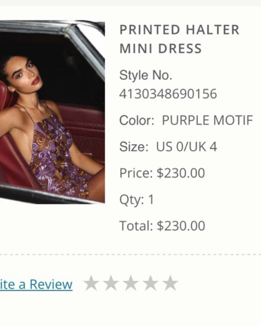 Anthropologie Printed Halter Mini Dress - Image 4