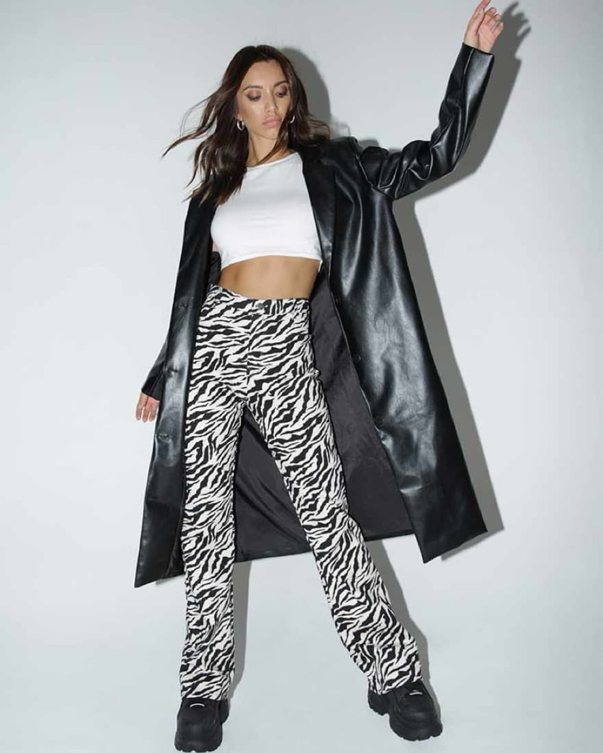 MOTEL ROCKS Zoven Trouser in 90's Zebra  - Image 2