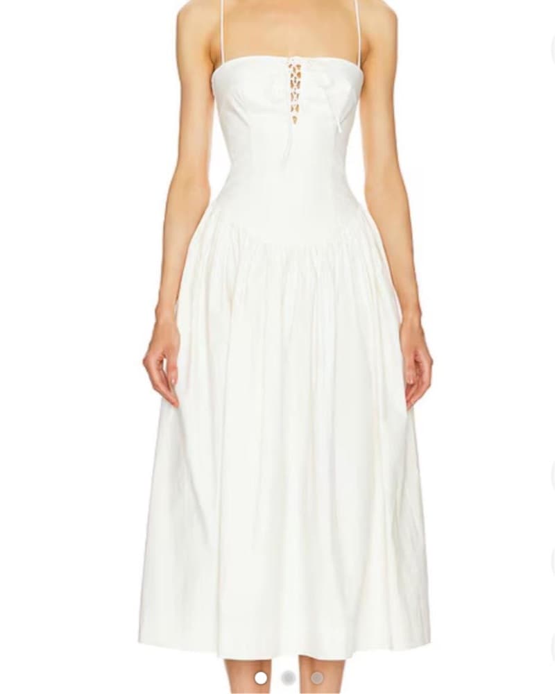 L’Academie Ivory White Midi Dress  - Image 1