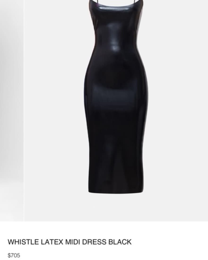 Poster Girl Whistle Latex Midi Dress - Image 1