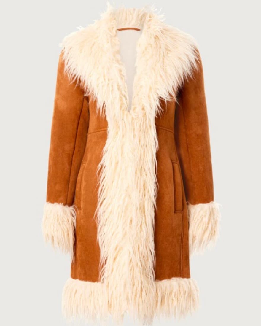Brown Suede and Shearling 70s Jacket - Image 1