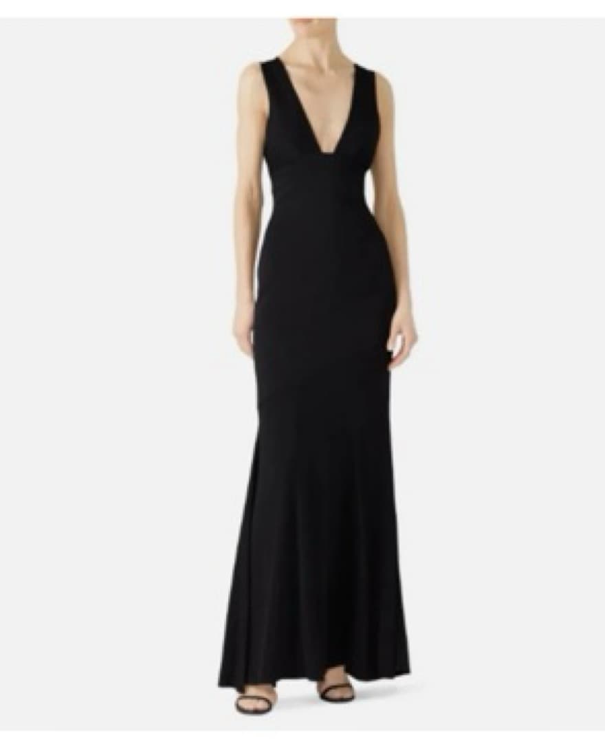 Black Plunge Formal Gown - Image 1