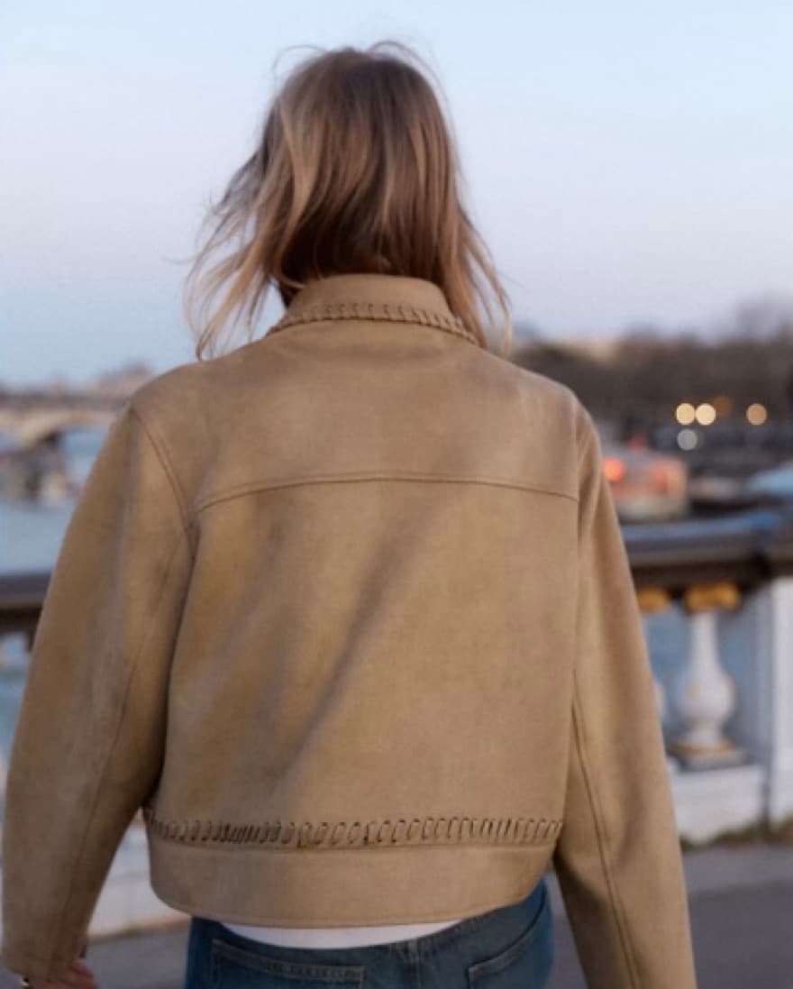 Zara Faux Suede Jacket - Image 4