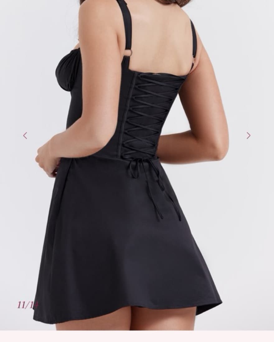 House Of CB Carlotta Black Corset Dress - Image 4
