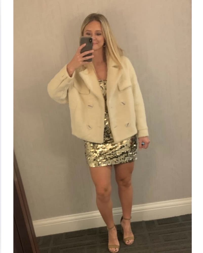 Elliatt White Faux Fur Jacket - Image 1