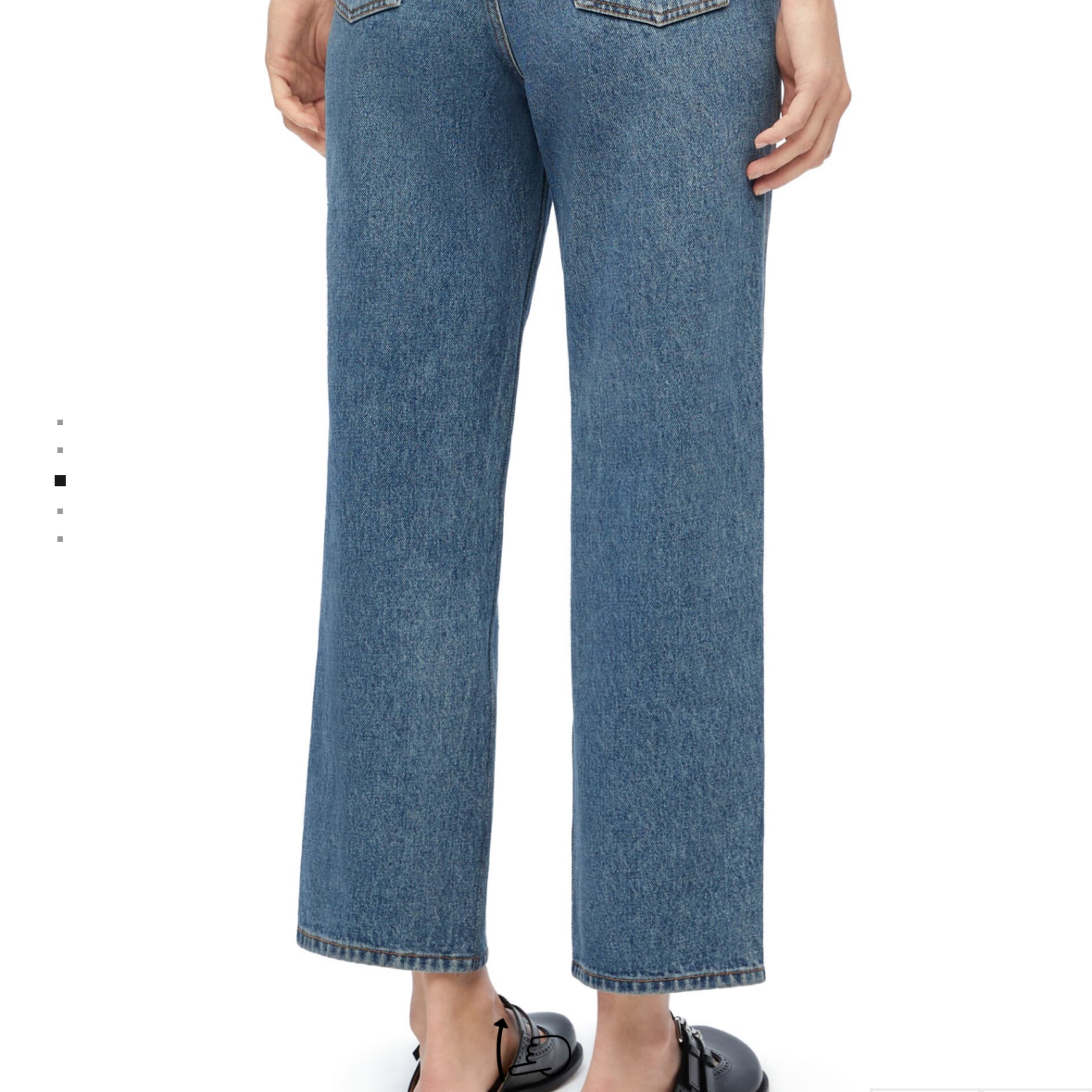Anagram Cropped Jeans In Denim  - Image 3