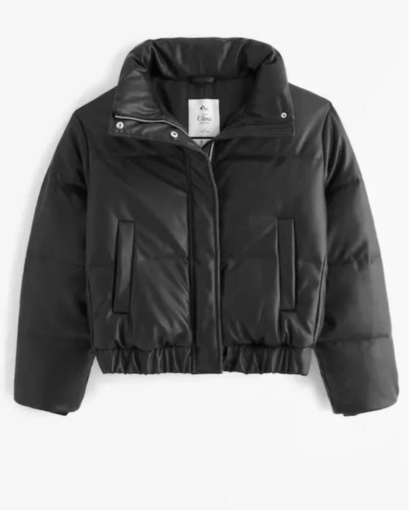 A&F Faux Leather Coat - Image 1