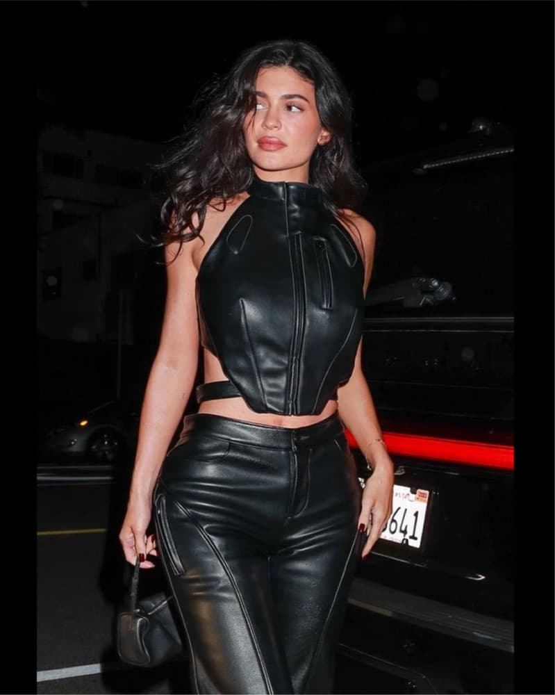 Khy Leather Open Back Top SMALL - Image 1