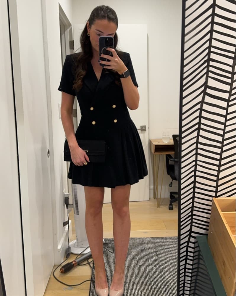 SANDRO Black Tweed Blazer Dress - Image 2