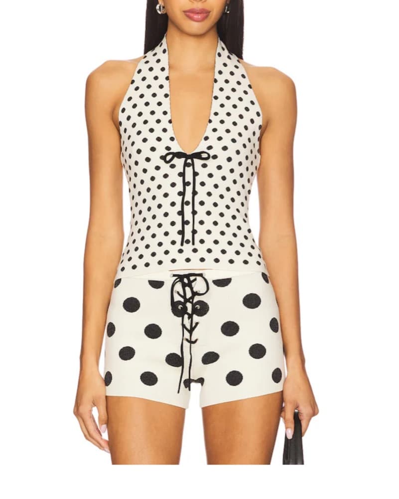 Polka Dot With Jean Set - Image 1