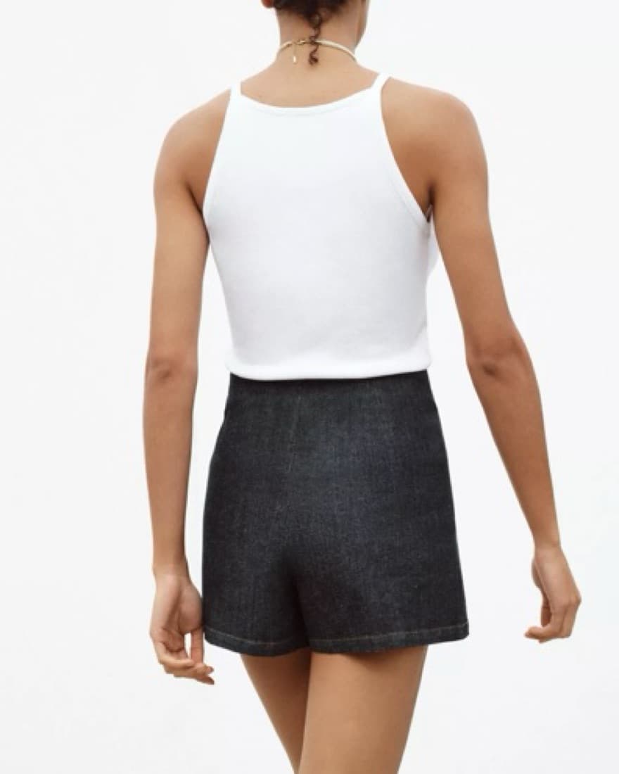 Denim Mini Skort - Image 3