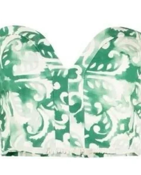 Alexis Green Floral Bustier - Image 4