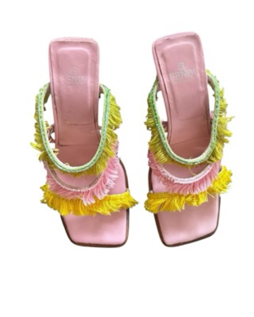 Fendi Fringe Mules - Image 5