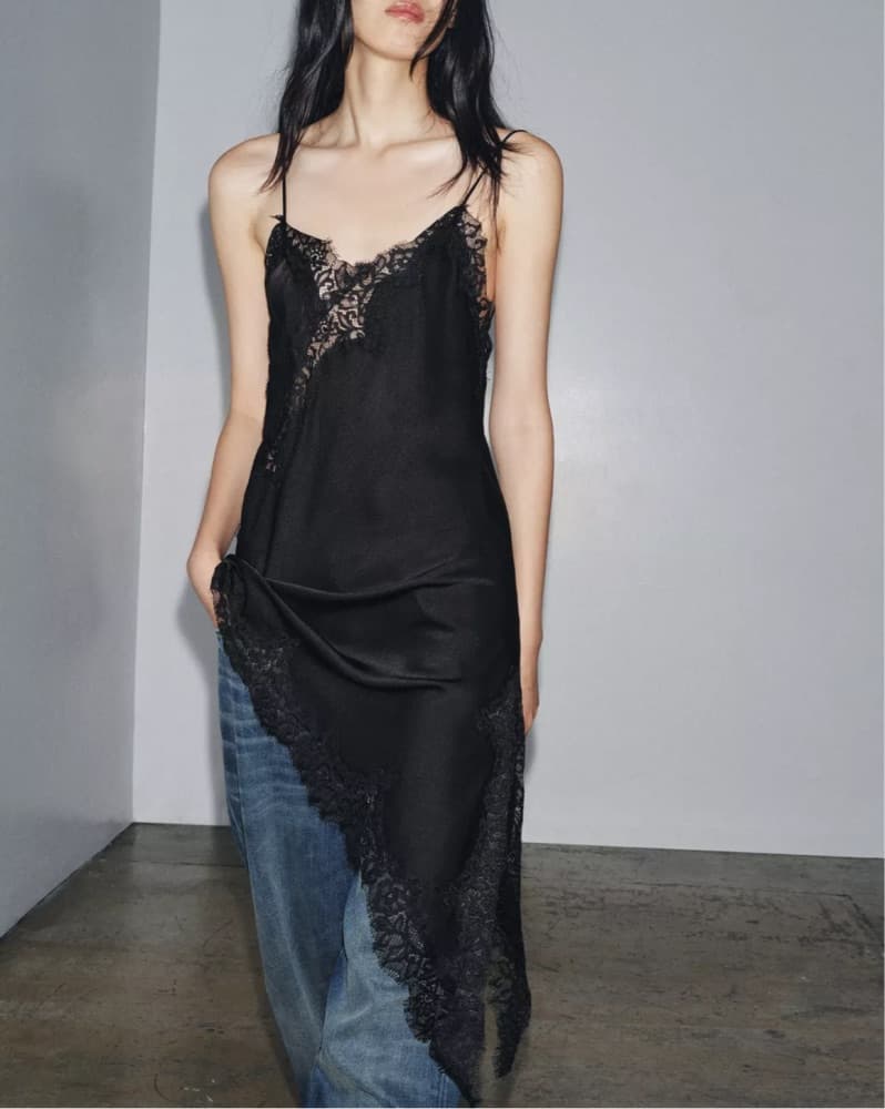 ZW COLLECTION ASYMMETRIC LACE DRESS - Image 2