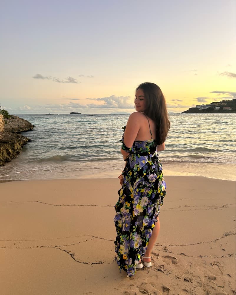 Vibrant Floral High-Low Maxi Dress - Image 3
