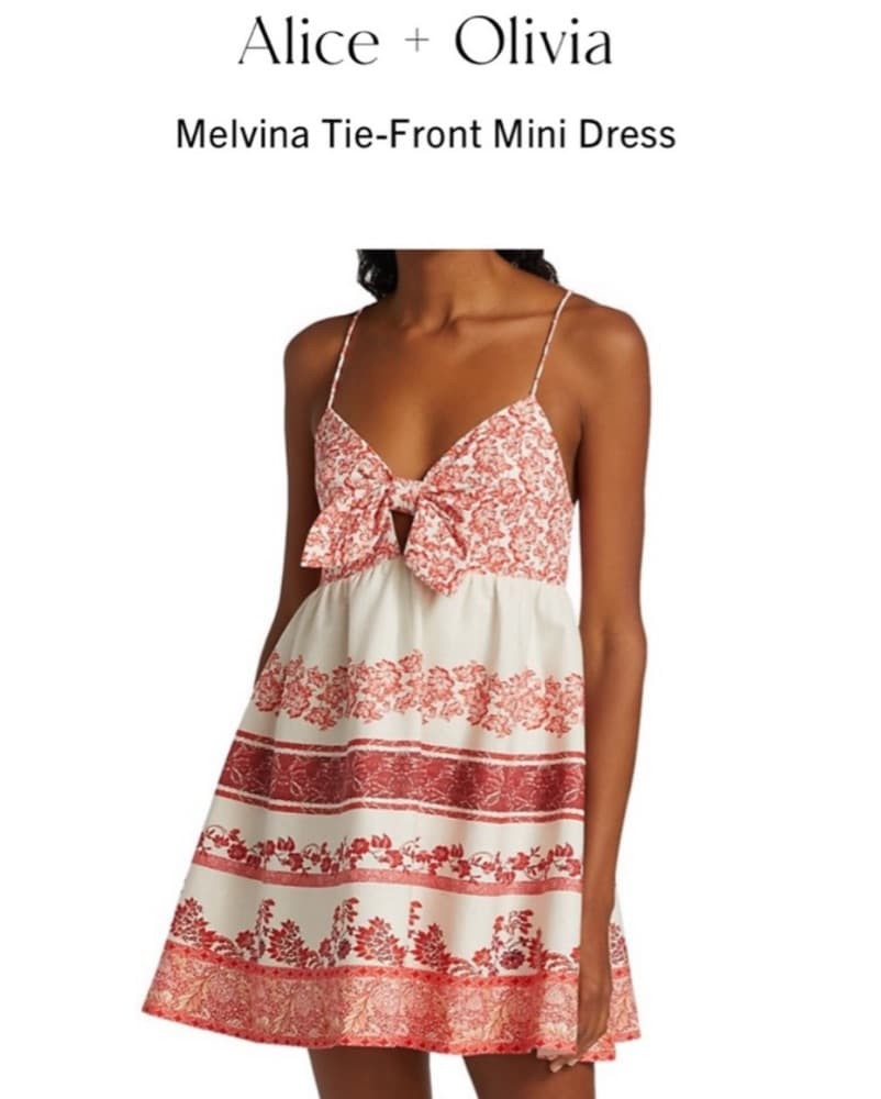 Alice & Olivia Melvina Tie-front Dress - Image 1