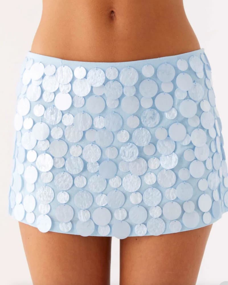 Peppermayo Blue Movie star Sequin Skirt - Image 2