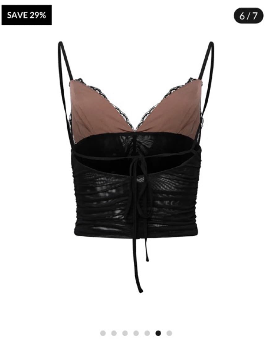 Deena Alluring Black Lace Cami Top - Image 6