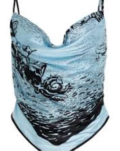 SIR Dreamwood Scarf Printed Silk Top - Image 3