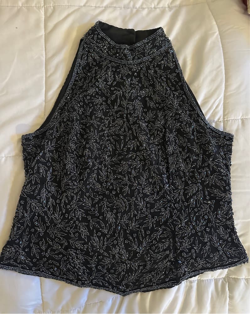 Vintage Beaded Halter Top  - Image 3
