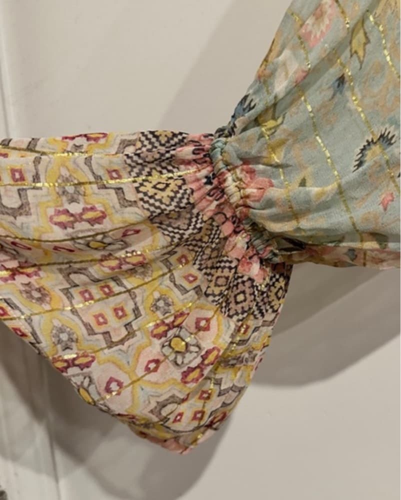 Floral Metallic Maxi Dress - Image 2