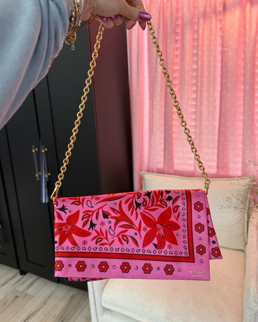 Kate Spade Pink Clutch/Shoulder Bag - Image 4