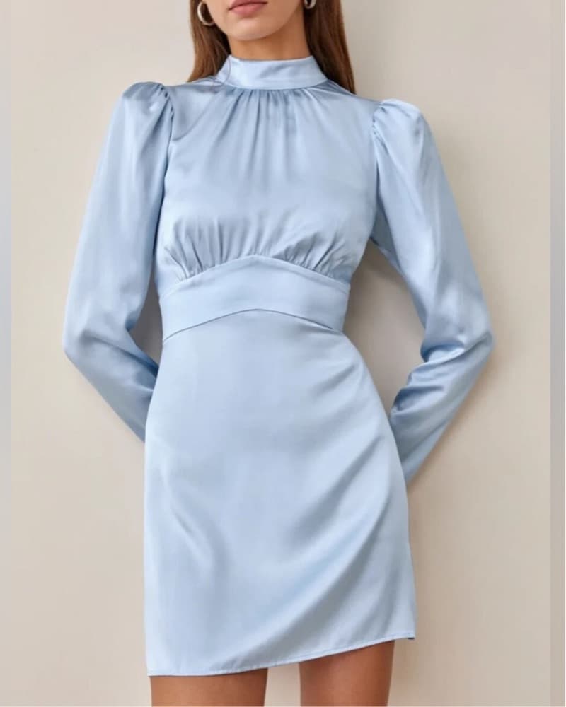 Reformation Samuel Silk Dress - Image 4