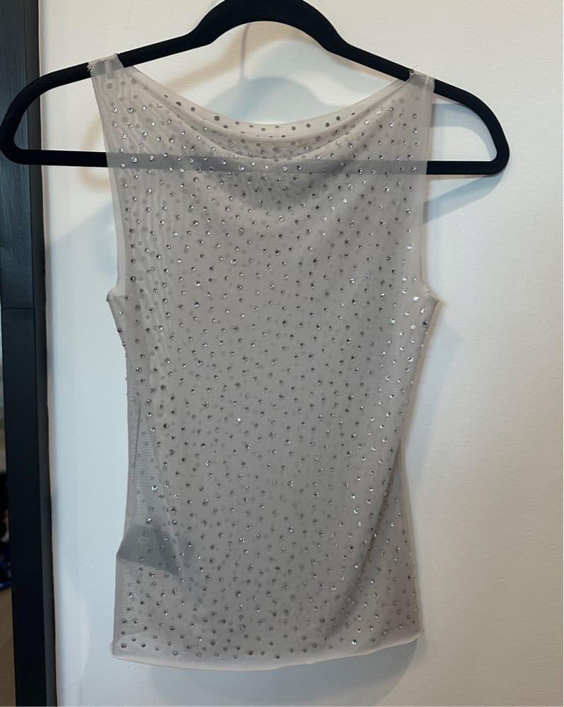 Sparkle Mesh Boatneck Top - Image 3
