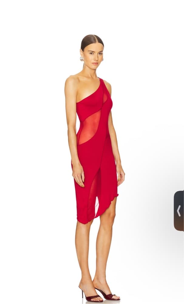 OW COLLECTION CURVE Mini Dress - Image 3