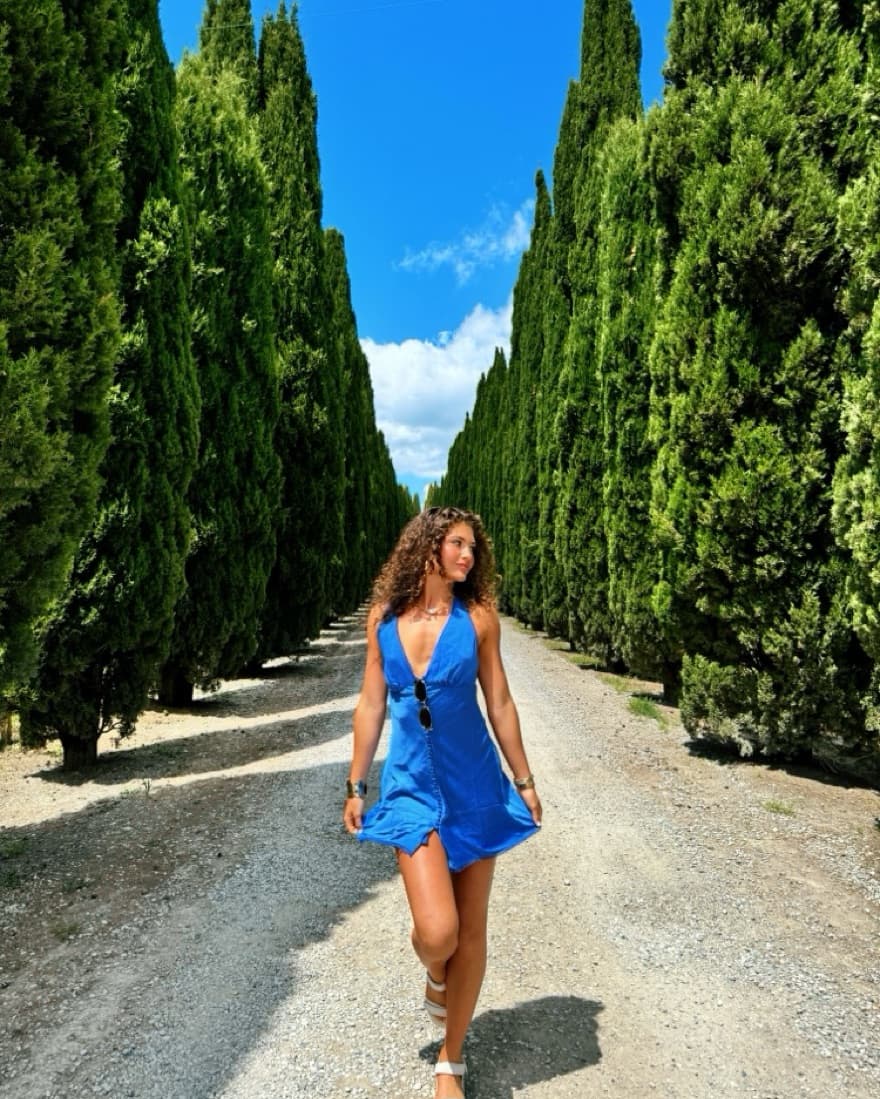 Blue Meski Mini Dress - Image 5