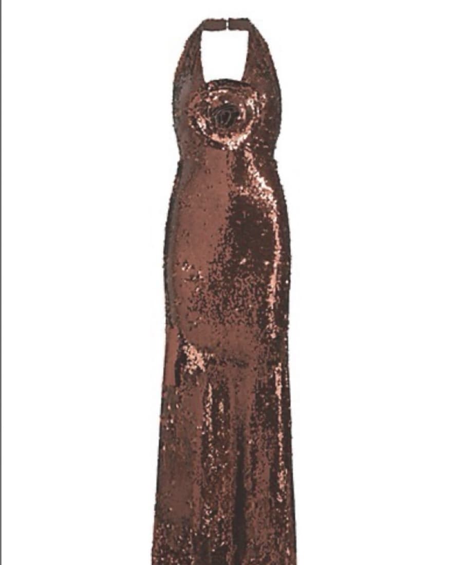 Chocolate brown Formal the bar Gown  - Image 6
