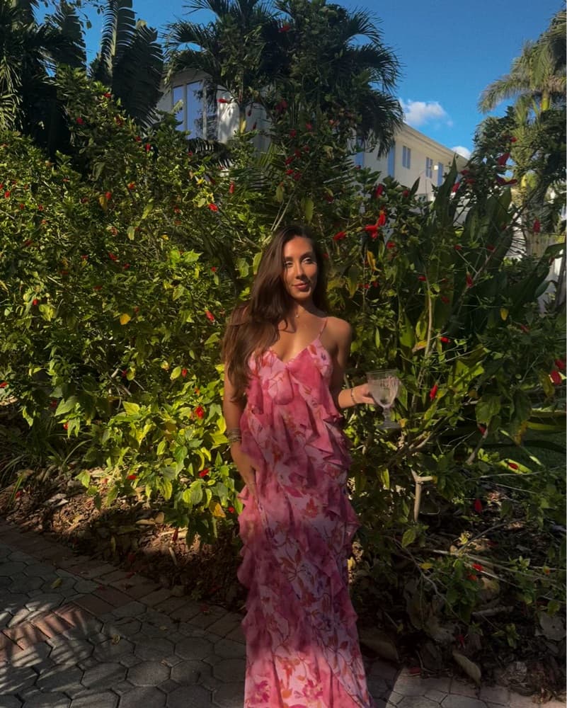 Vibrant Tropical Floral Maxi Dress - Image 1