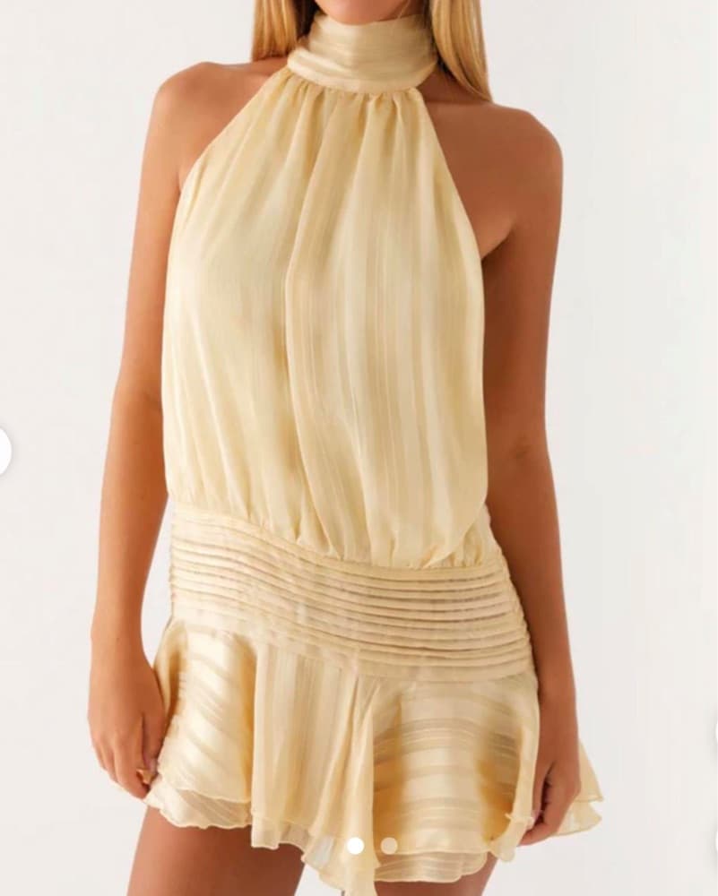 Peppermayo Yellow Halter Dress  - Image 1