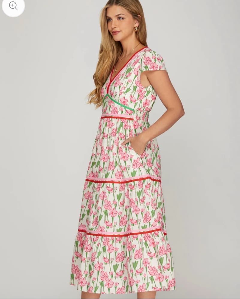 Floral Midi Dress - Image 2