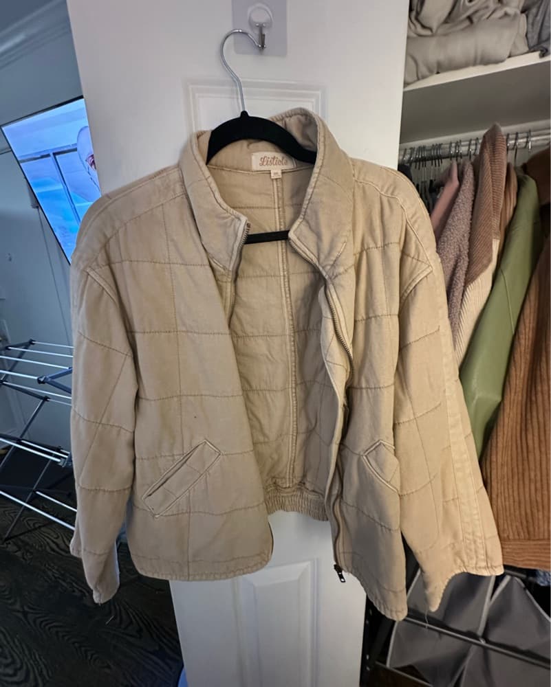 Listicle Beige Quilted Puffer Jacket - Image 5