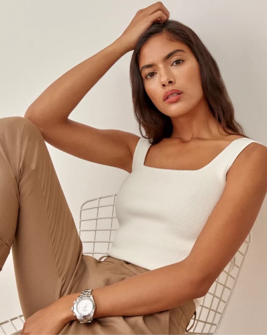Reformation Julia Ribbed Sweater Tank - Image 1
