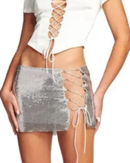I Am Gia Leilani Silver Skirt - Image 1