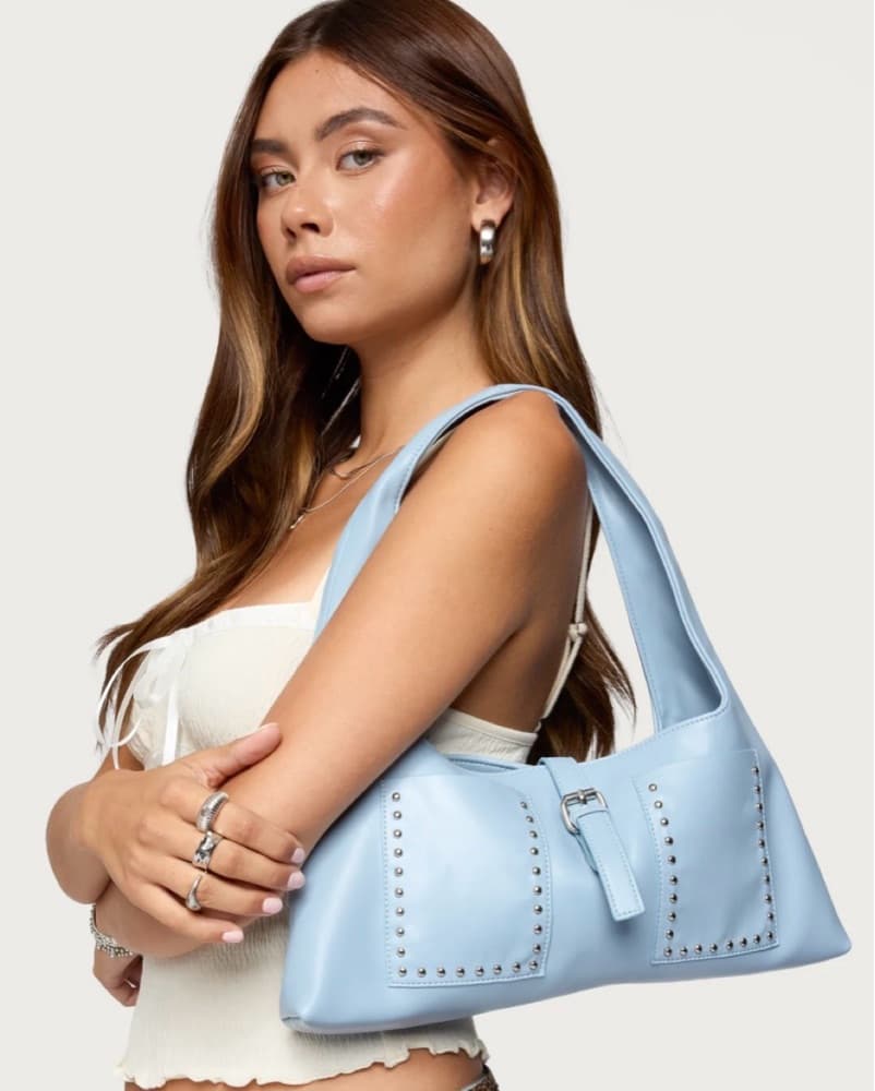 Blue stud bag   - Image 1