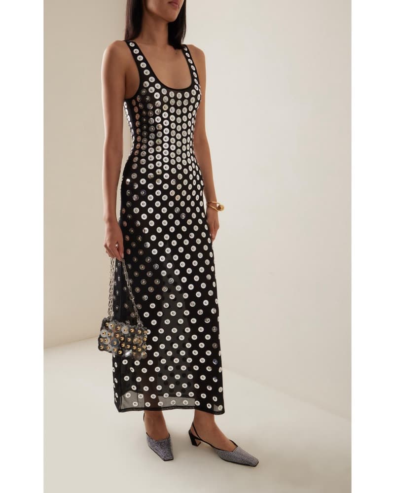 Rabanne Studded Dress | Rabanne Dress, Sequins Dress, Sequin Dress, Studio 54 Dress, - Image 6