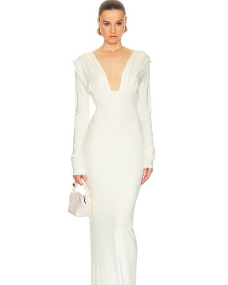 Helsa Jersey V Maxi Dress - Image 2