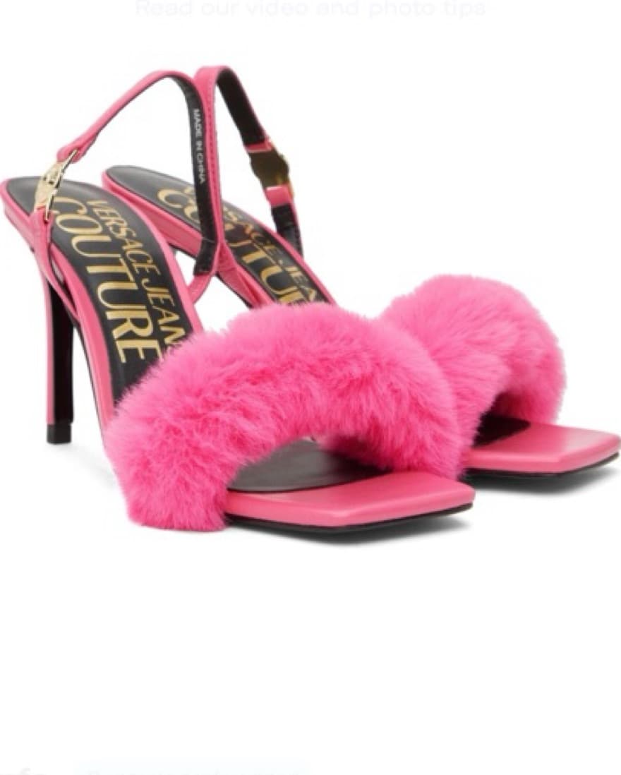 Fuzzy Versace Jeans Slingbacks - Image 1