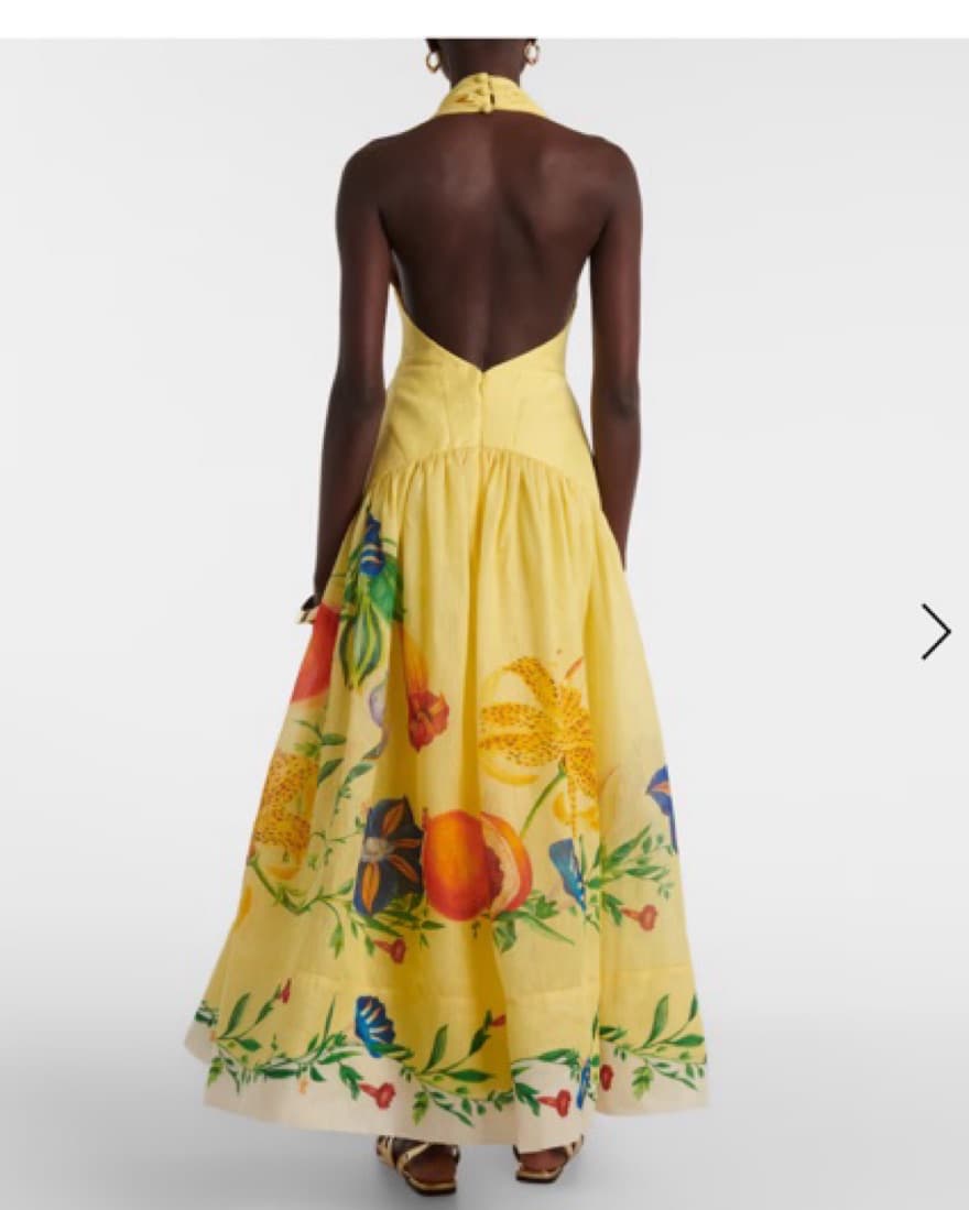 ALÉMAIS Dahlia floral linen-blend maxi  - Image 3