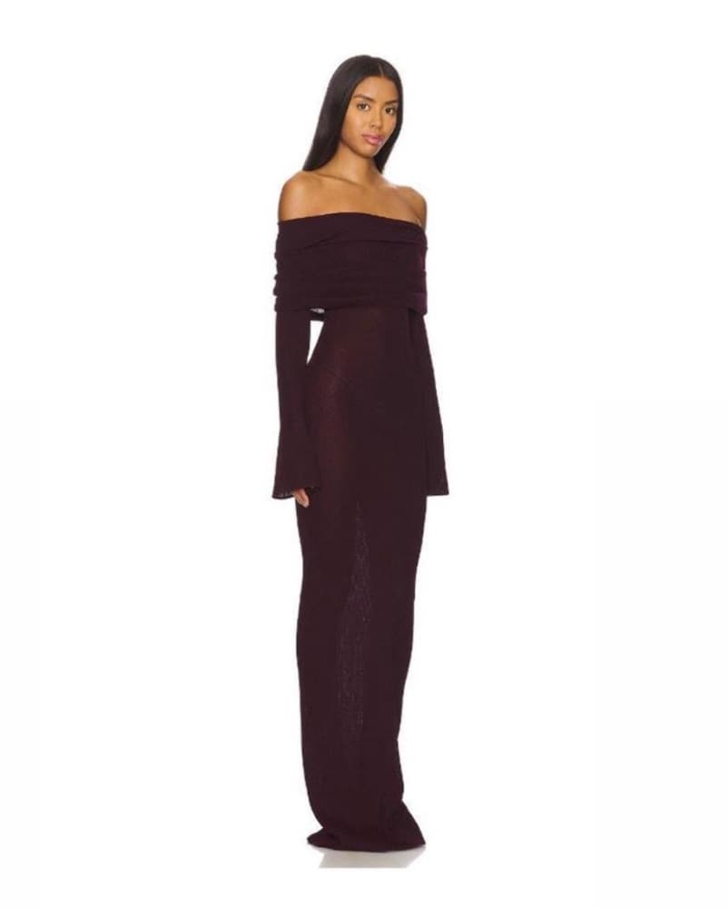 SER.O.YA Galleria Dress in Merlot - Image 2