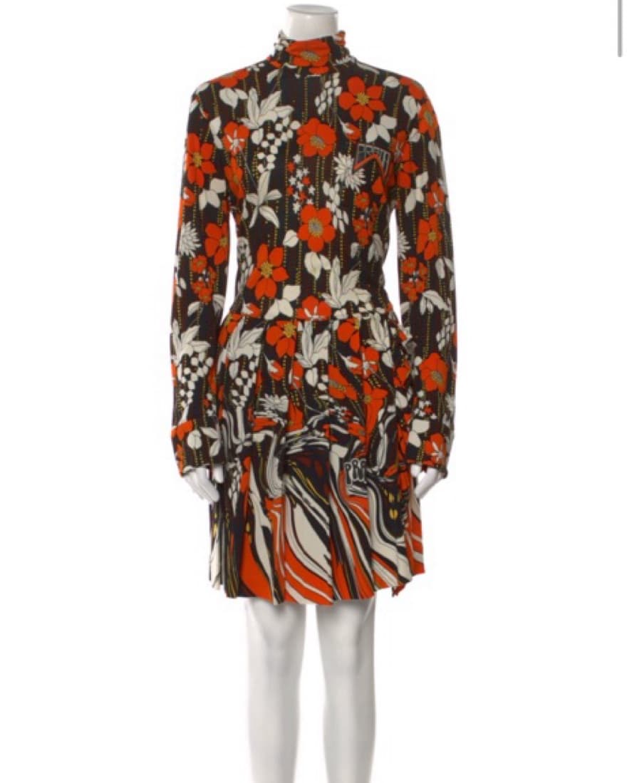 Prada 2019 Brown Floral Dress - Image 3
