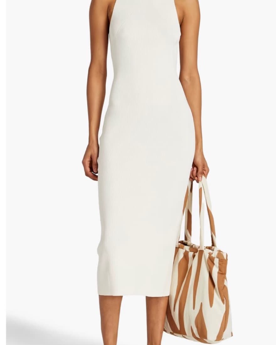 White rag & bone stretchy ribbed dress  - Image 1